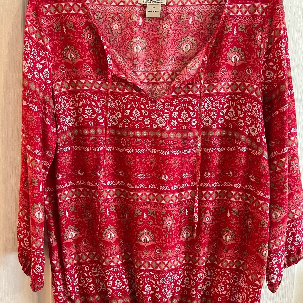 Lucky Brand 3/4 Boho Sleeve Blouse